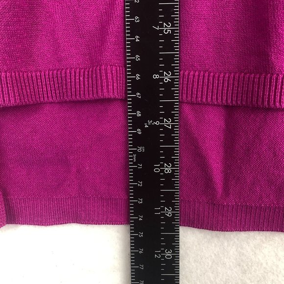 INC International Concepts Women's Size Medium Fuchsia Pink V-Neck Knit Sweater - Picture 6 of 9